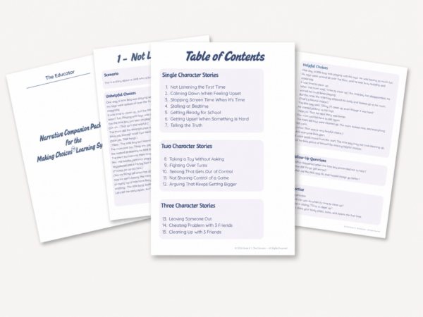 Narrative Companion Pack for the Making Choices Learning System